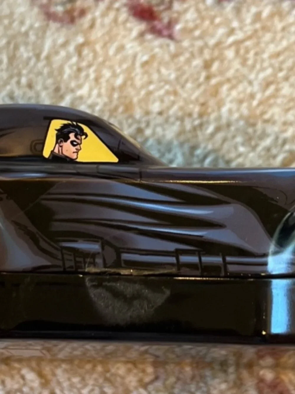 Batman Batmobile tin box with wings Vintage